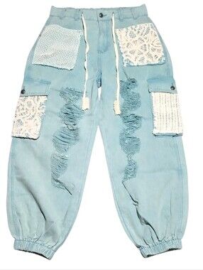 ◾NEW◾WOMEN'S (SIZE S) POL DISTRESSED CARGO JOGGERS